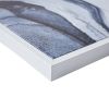Abstract Canvas Wall , 2-Piece Set, 29.5" x 23.5" each, Blue/White, White Frame