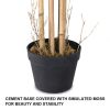 Artificial Bamboo Silk Tree with Decorative Planter, 5 Ft.