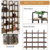 5 Tier Vintage Industrial Bookshelf, Metal Frame, MDF Board
