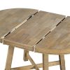 Farmhouse Extendable Dining Table, 16" Leaf, Round to Oval, Natural Wash