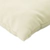 Fabric Throw Pillows, 19.7" x 19.7", Set of 4, Cream
