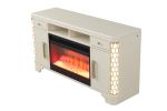 Jasmine TV Console With Electric Fireplace, Beige