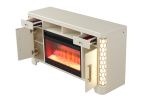Jasmine TV Console With Electric Fireplace, Beige