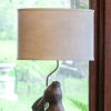Slant Oval Hardback Linen Lampshade, Stonewash