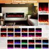 Ultra-Thin Electric Wall Fireplace with Crystal Log Decoration, 68"