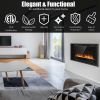 Recessed Electric Insert Wall Mounted Fireplace, 50 Inch