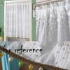 Semi-Sheer Short Kitchen Cafe Tier Curtain, 1 Rod Packet Panel, 59" x 35", White