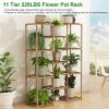 Multi-tiered Plant Stand, Wood, 34.25" x 11.6" x 47.44"