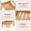 Corner Storage Rack, 4 Shelves, 9" x 9" x 31.5", Bamboo