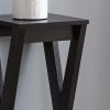 X-Leg Accent Side Table, 11.75" x 11.75" x 21", Red Cocoa