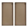 Birch Palm Panel Wall Decor, 32" x 16", 2 Piece Set, Two-Tone Wood