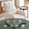 Modern High Back Lounge Arm Rocking Chair, White