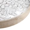 Floral Carved Medallion Wood Wall Decor, 3-Piece Set, Distressed White
