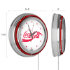 Coca-Cola Neon Wall Clock, 14.5" Diameter