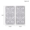 Botanical Panel Distressed Carved Wood Wall Decor, 2-Piece Set, Whitewash
