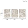 Coastal Rice Paper Wall Art in Shadowbox, 3-piece Set, 16" x 20", White Frame
