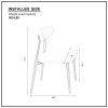 Mid-Century Modern Upholstered Dining Chairs, Set of 6, Light Grey