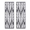 Laser Cut Wood Panel Wall Art, 36" x 12", 2-Piece Set, Grey Finish
