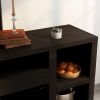 Electric Fireplace TV Console, 62", Mocha Finish