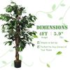 Artificial Ficus Silk Tree, 4 Ft. Tall