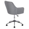 Adjustable Home Office Swivel Chair, Gray Fleece