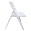 Slatted Wood Folding Chairs, Set of 4, White