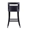 Barstool Dining Chair, 30" Seat height, Set of 2, Gray Suede velvet