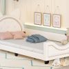 Upholstered Daybed, Cat Ears Headboard, Twin Size, White
