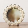 ABS Bead and Rhinestone Photo Frame, Round, 3.7" x 3.7"