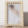ABS Bead and Rhinestone Photo Frame, Rectangle, 7" x 5.2"