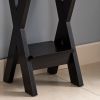 X-Leg Accent Side Table, 11.75" x 11.75" x 21", Red Cocoa