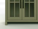 Electric Fireplace TV Console, 97", Sage Green