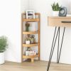 Corner Storage Rack, 4 Shelves, 9" x 9" x 31.5", Bamboo