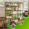 Multi-tiered Plant Stand, Wood, 34.25" x 11.6" x 47.44"