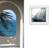 "Sailboat Marina I"  Wall Art Print, 15" x 15", White Frame
