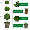 Artificial Topiary Triple Ball Tree Plant, 4 Ft. Tall