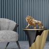 Golden Lion Figurine, Resin,