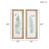 Watercolor Fern Glass Wall Art, Framed, Set of 2
