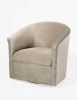 Swivel Barrel Accent Chair, Sand