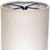 Drum Chandelier Lampshade with Double Flame Clip, Snow Linen, Set of 6