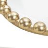 Beaded Round Wall Mirrors, 3-Piece Set, Gold