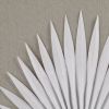 Rice Paper Palm Leaves in Shadowbox, 3-pieces, White Frame