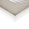 Rice Paper Palm Leaves in Shadowbox, 3-pieces, White Frame