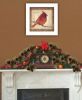 "Male Cardinal" Wall Art Print, 15" x 15", White Frame