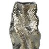 Modern Vase with Gold Texture, 20" Tall, Ceramic