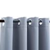 Blackout Curtains with Rings, 54" x 63", 2 Panels, Gray