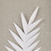 Rice Paper Palm Leaves in Shadowbox, 3-pieces, White Frame