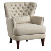 Traditional Luxury Accent Chair, Beige