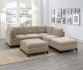 Modular Corner Wedge Sofa Chair, Camel