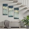 Gold Foil Abstract Canvas Wall Art, 15" x 35", Set of 3